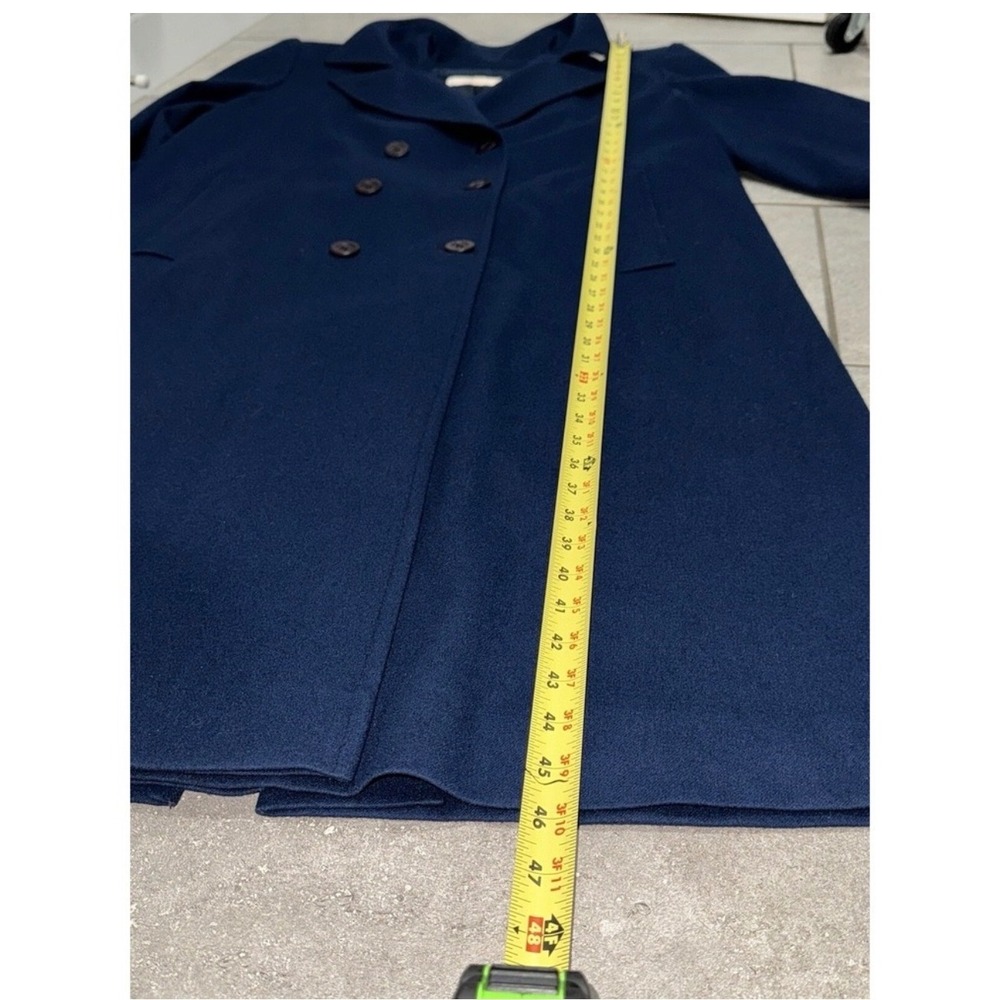 Pendleton VTG 60's Wool Overcoat Womens‎ 16 Indigo Blue Double Breasted USA T874 - Picture 12 of 16